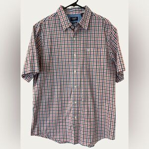 Chaps Multicolor Plaid Button‎ Down Shirt Size XL